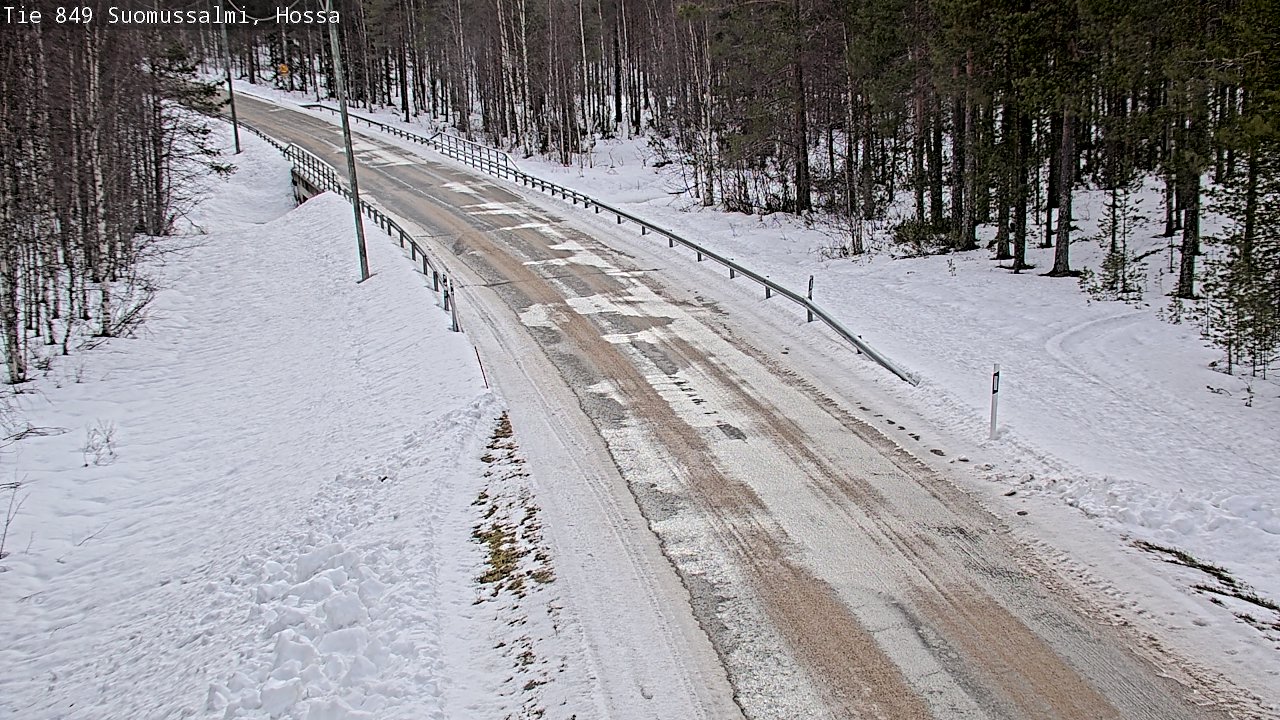 Weather Camera Image Väg 843 Suomussalmi, Hossa, Suomussalmi, Kainuu