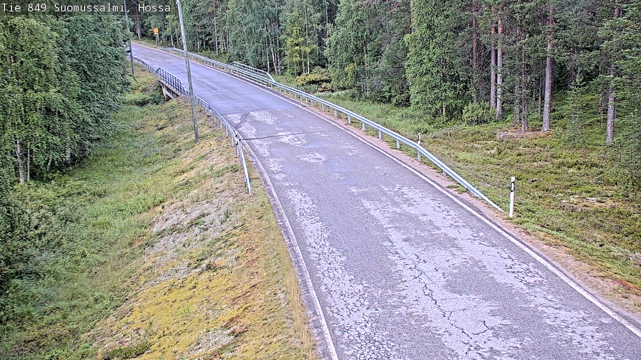 Weather Camera Image Väg 843 Suomussalmi, Hossa, Suomussalmi, Kainuu
