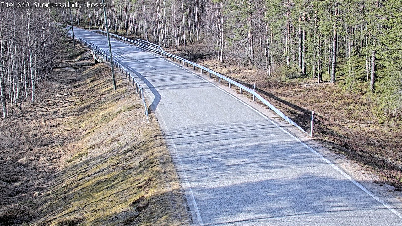Weather Camera Image Väg 843 Suomussalmi, Hossa, Suomussalmi, Kainuu