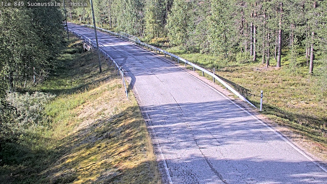 Weather Camera Image Väg 843 Suomussalmi, Hossa, Suomussalmi, Kainuu