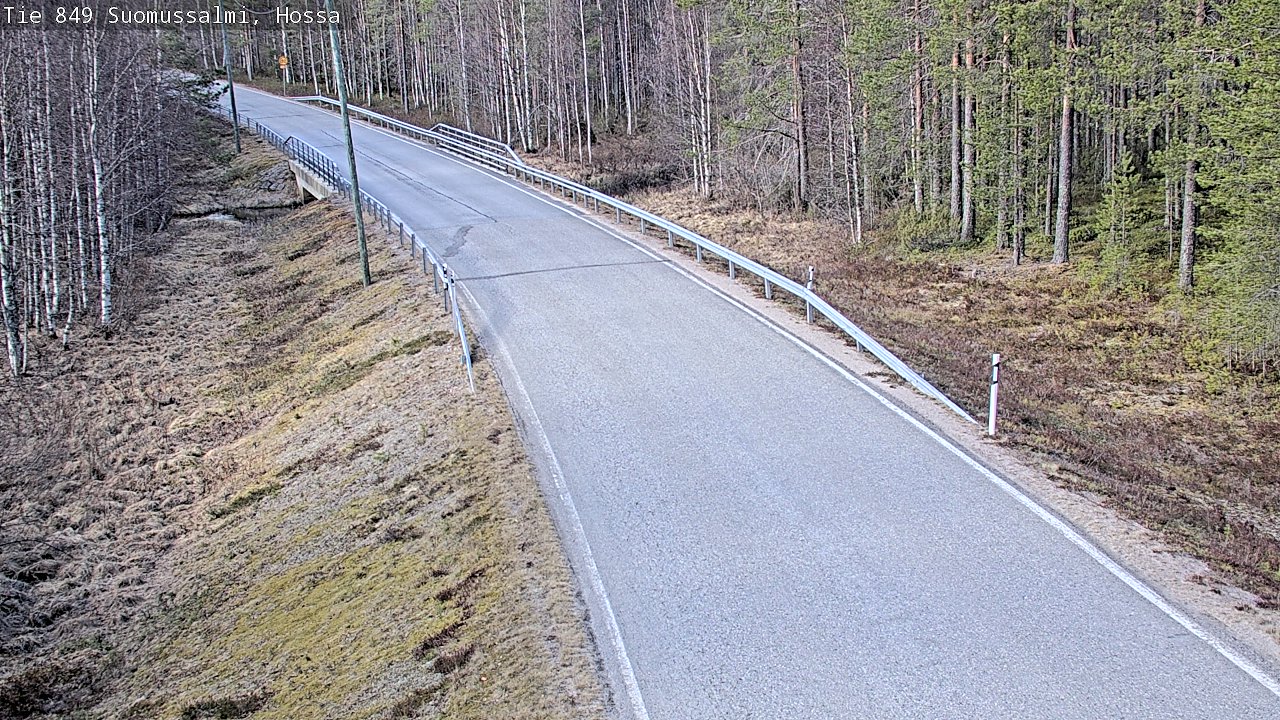 Weather Camera Image Väg 843 Suomussalmi, Hossa, Suomussalmi, Kainuu