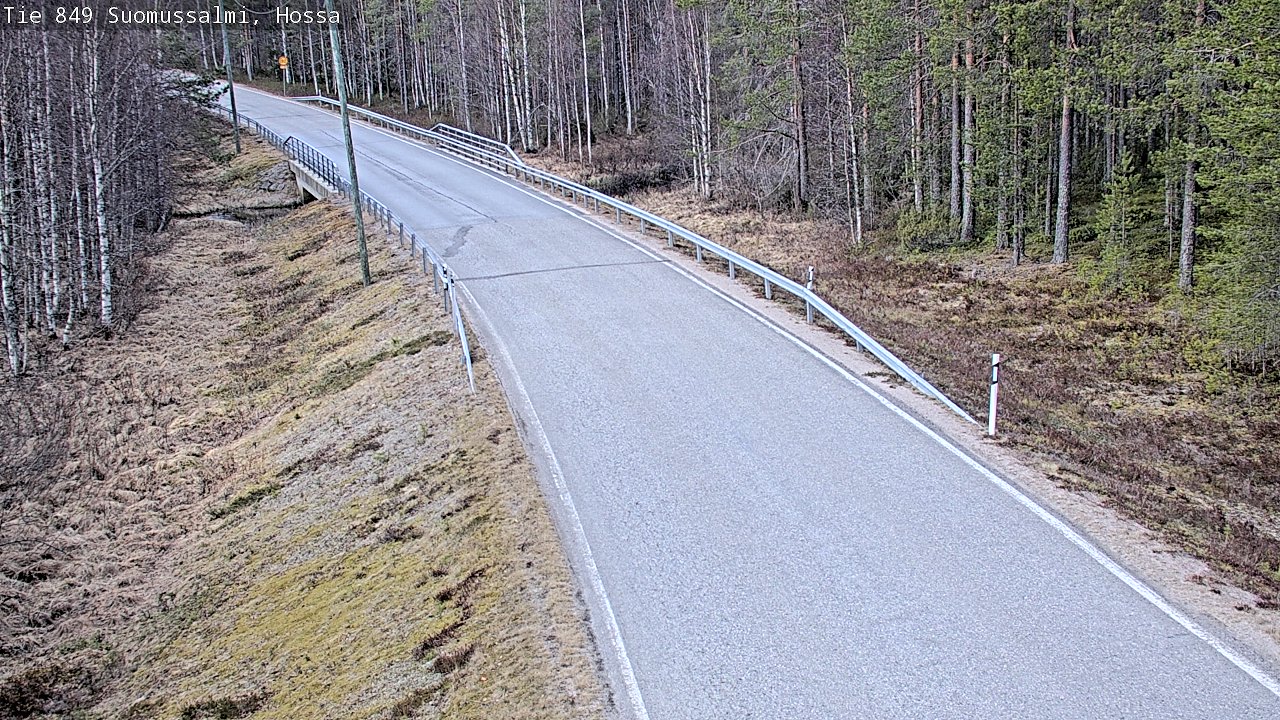 Weather Camera Image Väg 843 Suomussalmi, Hossa, Suomussalmi, Kainuu