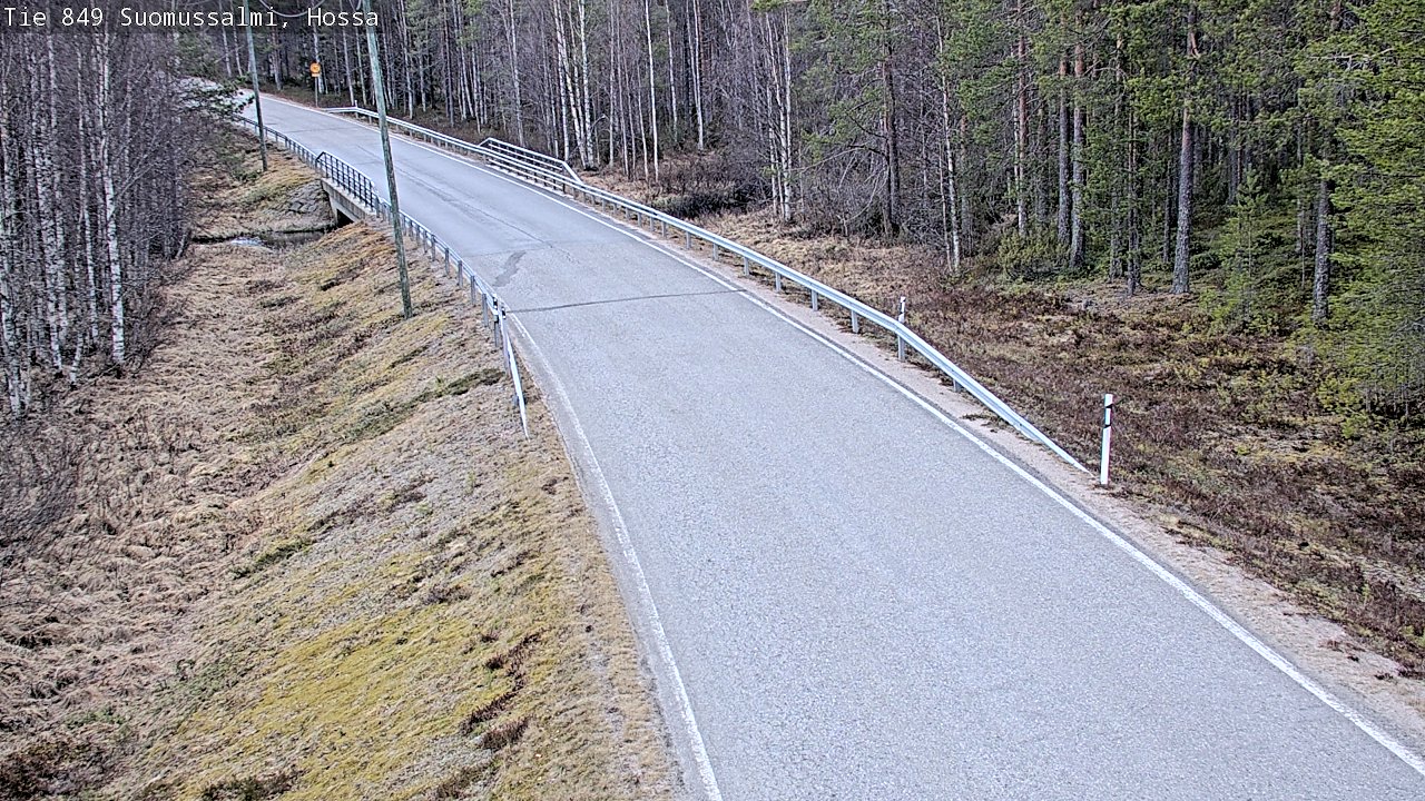 Weather Camera Image Väg 843 Suomussalmi, Hossa, Suomussalmi, Kainuu