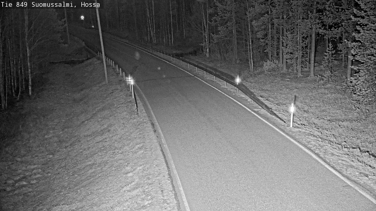 Weather Camera Image Väg 843 Suomussalmi, Hossa, Suomussalmi, Kainuu