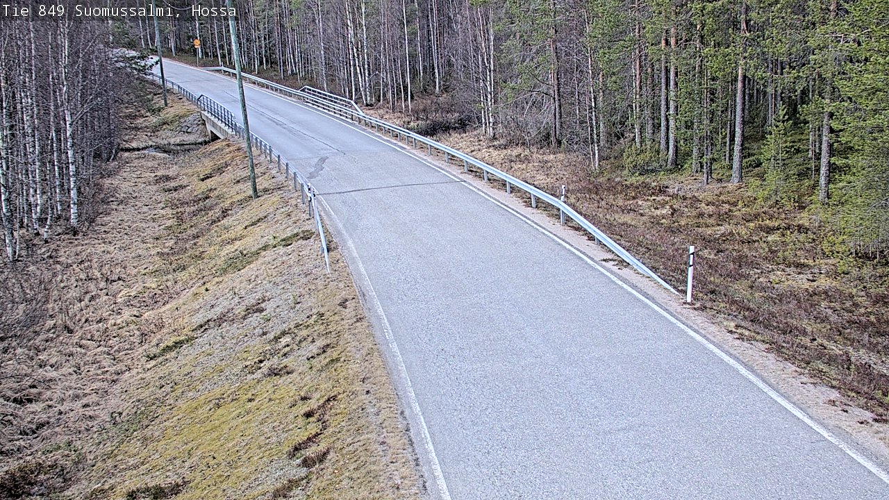 Weather Camera Image Väg 843 Suomussalmi, Hossa, Suomussalmi, Kainuu