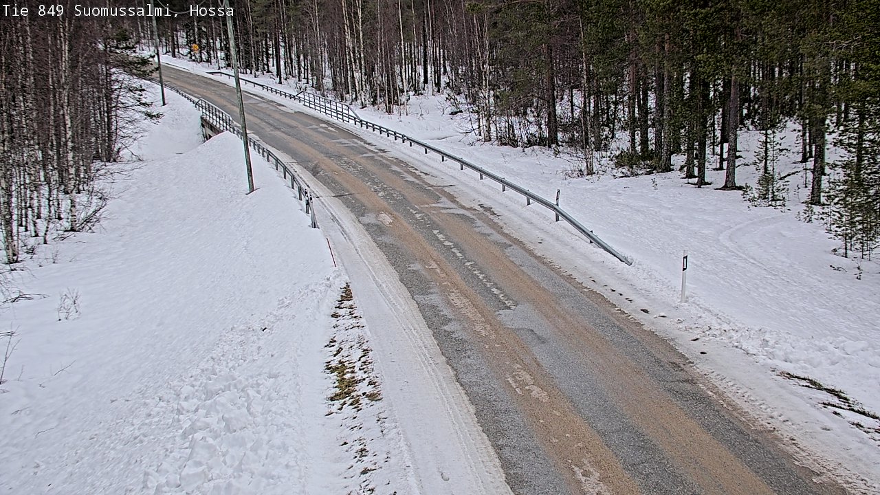 Weather Camera Image Väg 843 Suomussalmi, Hossa, Suomussalmi, Kainuu