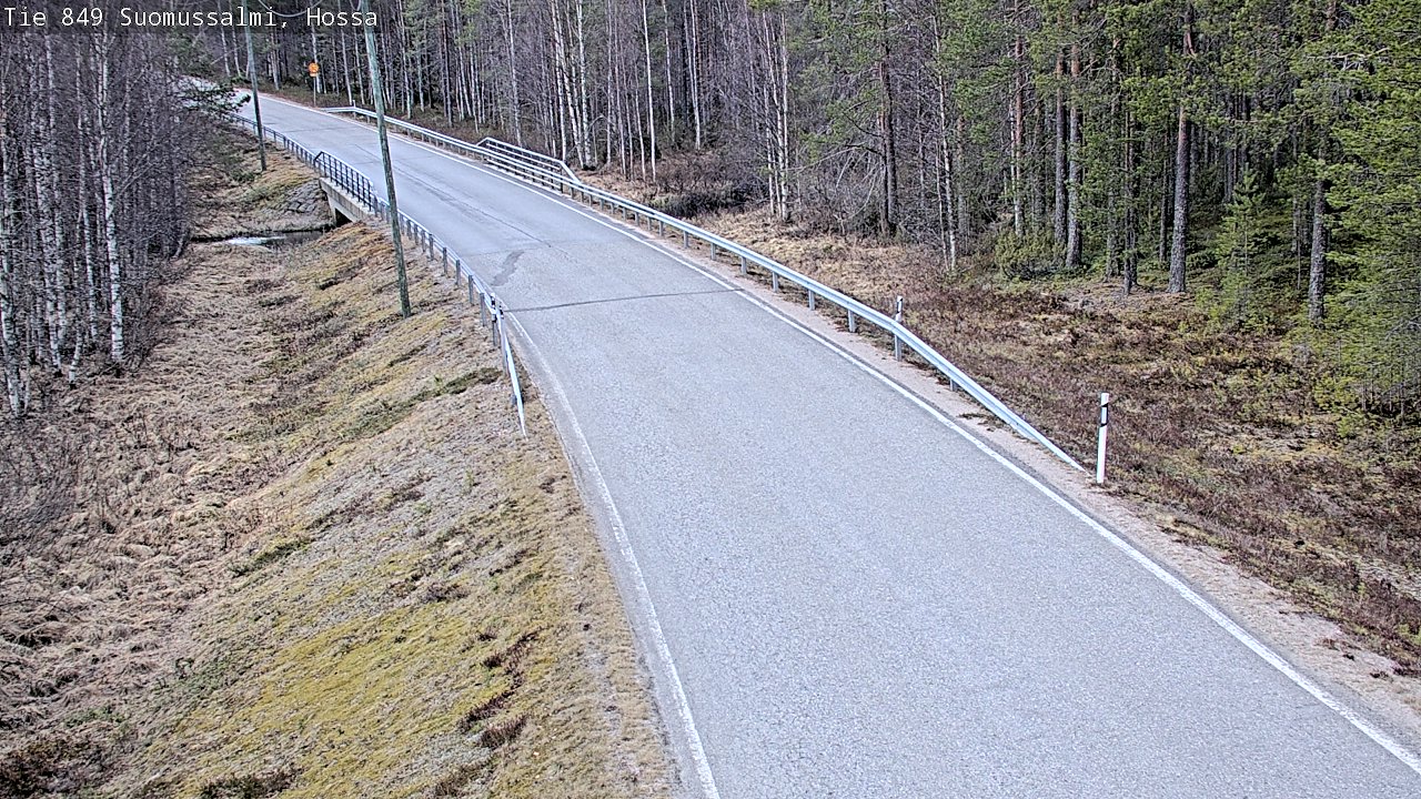Weather Camera Image Väg 843 Suomussalmi, Hossa, Suomussalmi, Kainuu