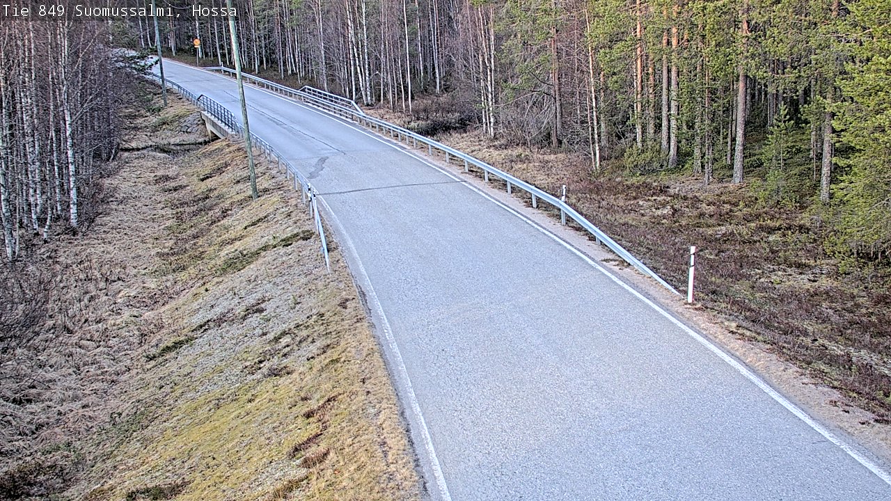 Weather Camera Image Väg 843 Suomussalmi, Hossa, Suomussalmi, Kainuu