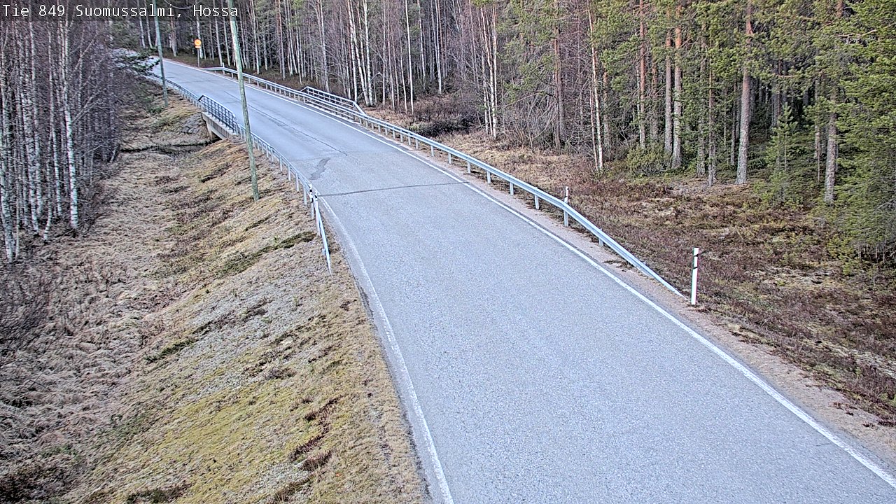 Weather Camera Image Väg 843 Suomussalmi, Hossa, Suomussalmi, Kainuu