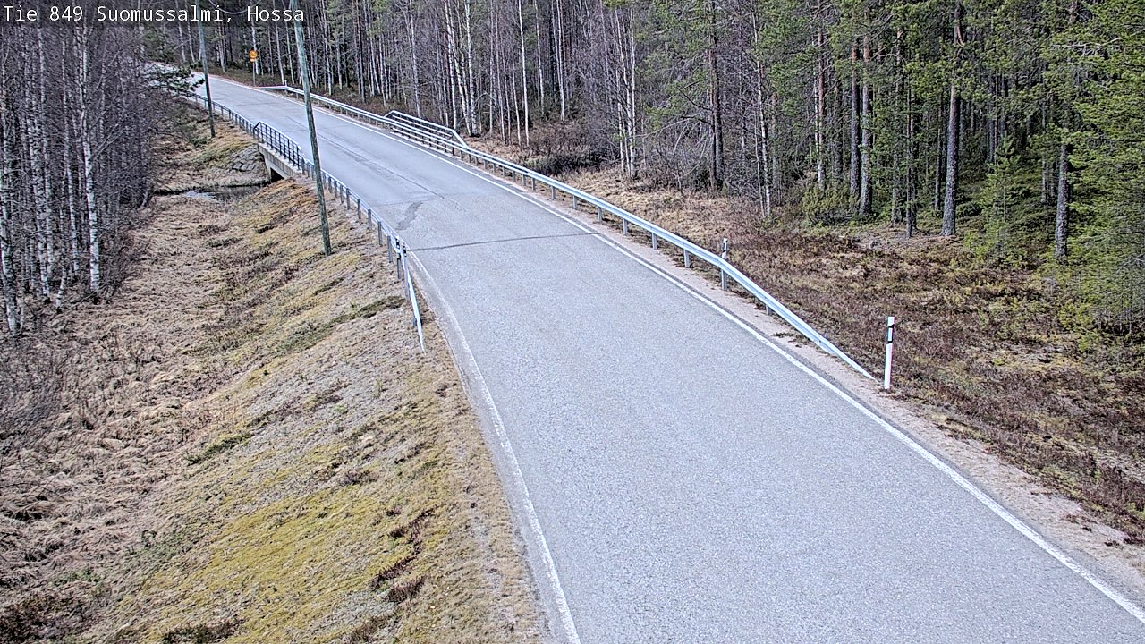 Weather Camera Image Väg 843 Suomussalmi, Hossa, Suomussalmi, Kainuu