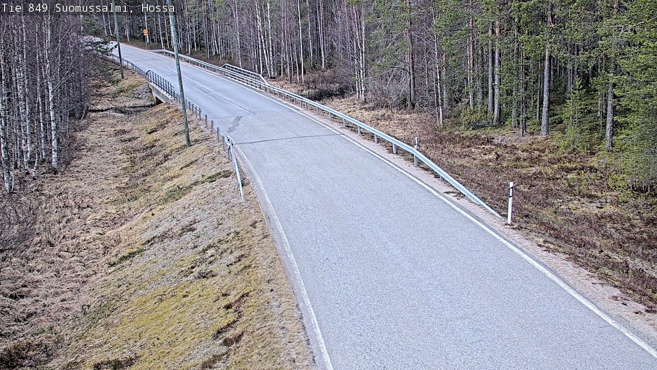 Weather Camera Image Väg 843 Suomussalmi, Hossa, Suomussalmi, Kainuu