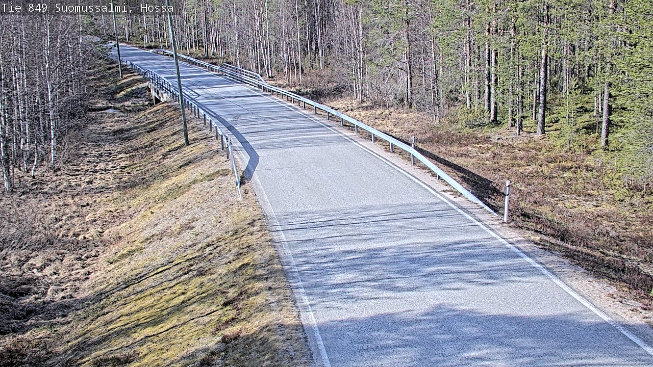 Weather Camera Image Väg 843 Suomussalmi, Hossa, Suomussalmi, Kainuu