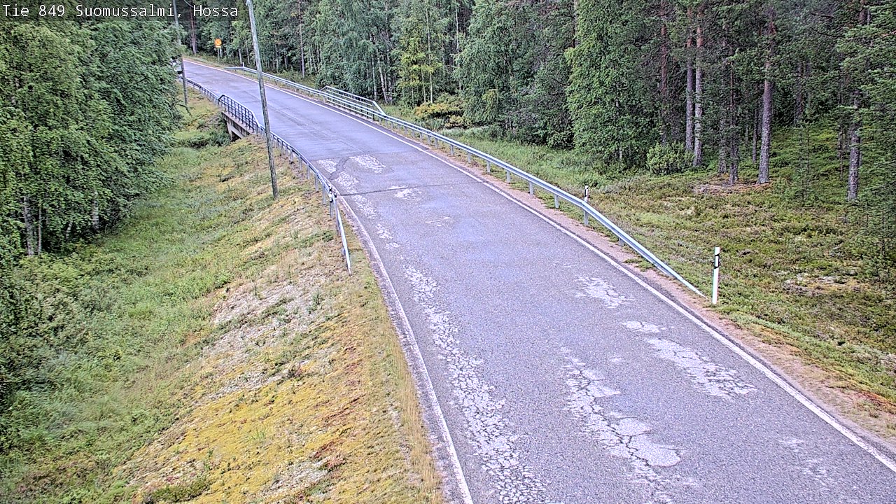 Weather Camera Image Väg 843 Suomussalmi, Hossa, Suomussalmi, Kainuu
