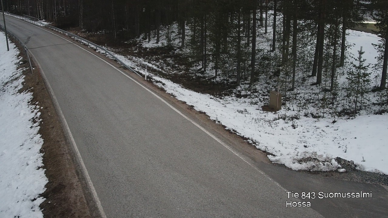 Weather Camera Image Väg 843 Suomussalmi, Hossa, Suomussalmi, Kainuu