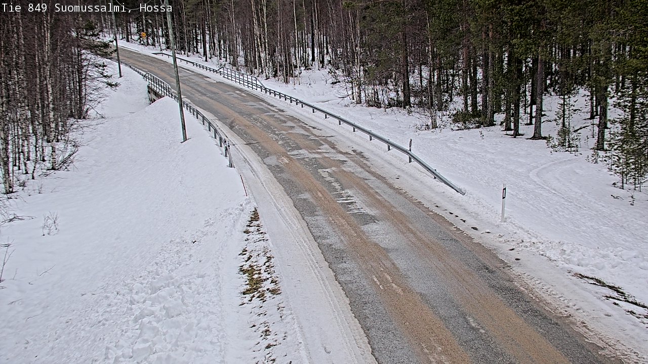 Weather Camera Image Väg 843 Suomussalmi, Hossa, Suomussalmi, Kainuu