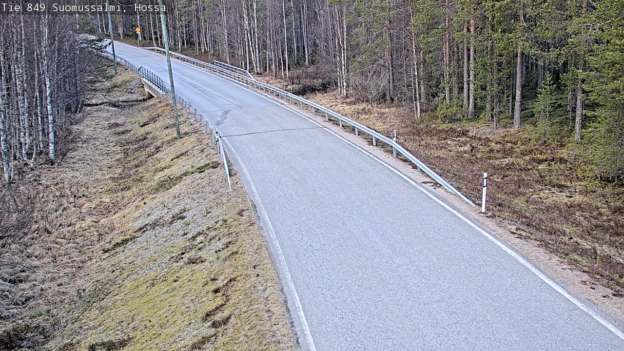 Weather Camera Image Väg 843 Suomussalmi, Hossa, Suomussalmi, Kainuu