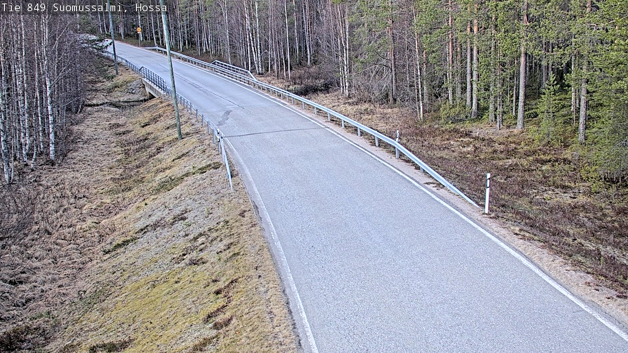 Weather Camera Image Väg 843 Suomussalmi, Hossa, Suomussalmi, Kainuu