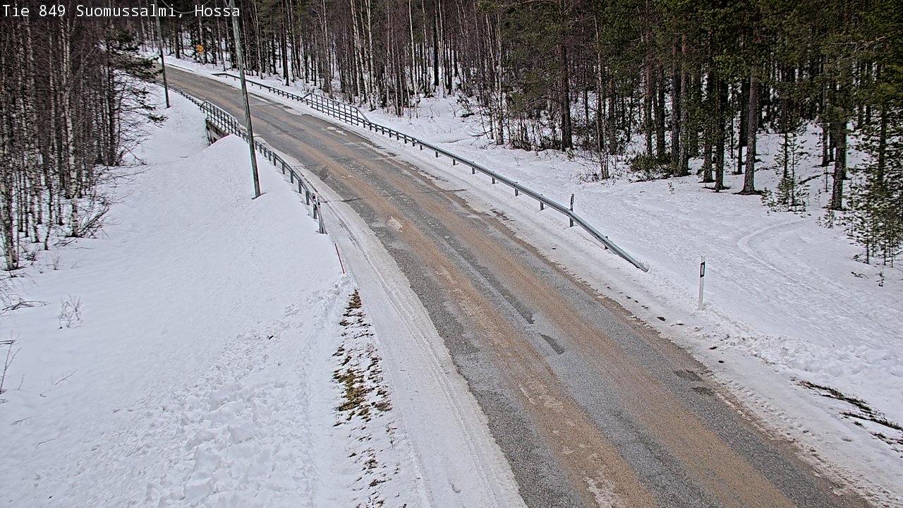 Weather Camera Image Väg 843 Suomussalmi, Hossa, Suomussalmi, Kainuu