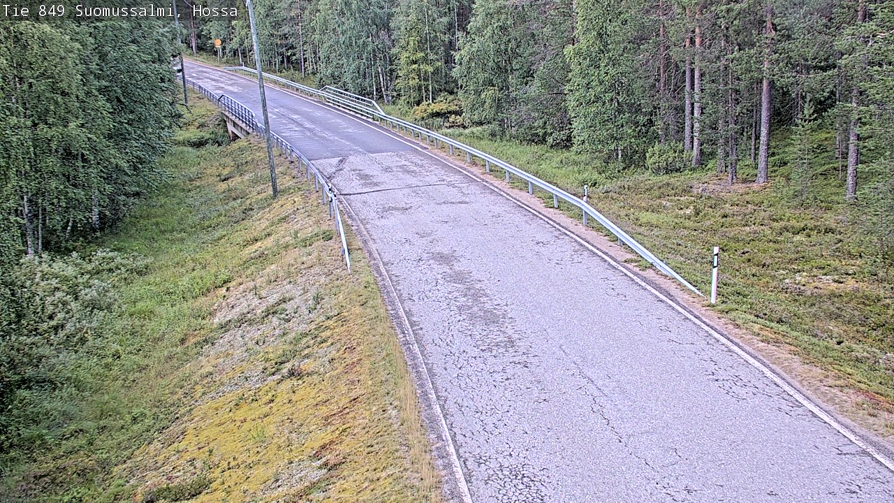 Weather Camera Image Väg 843 Suomussalmi, Hossa, Suomussalmi, Kainuu