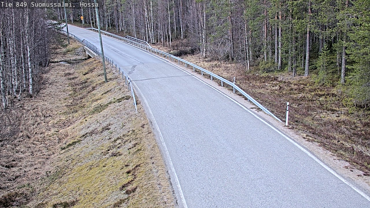 Weather Camera Image Väg 843 Suomussalmi, Hossa, Suomussalmi, Kainuu