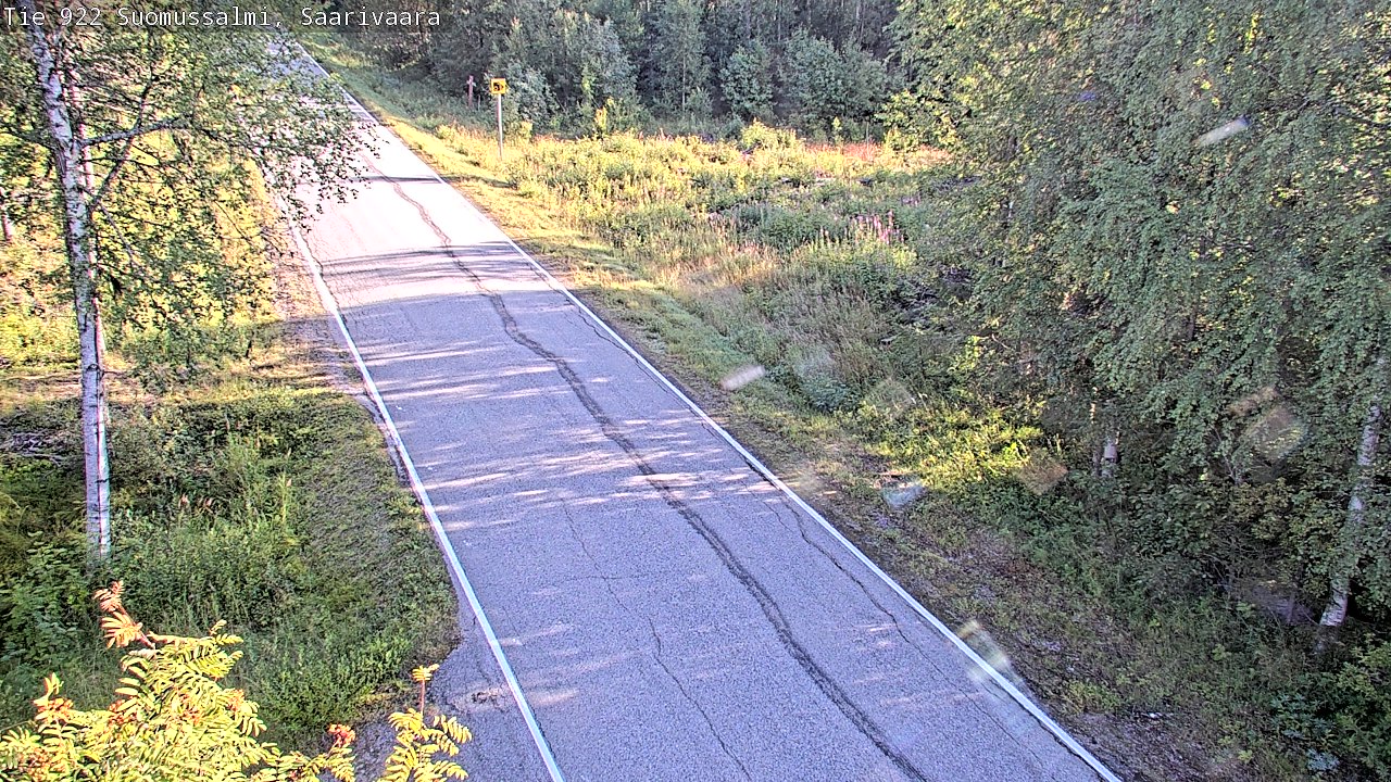 Weather Camera Image Väg 843 Suomussalmi, Saarivaara, Suomussalmi, Kainuu