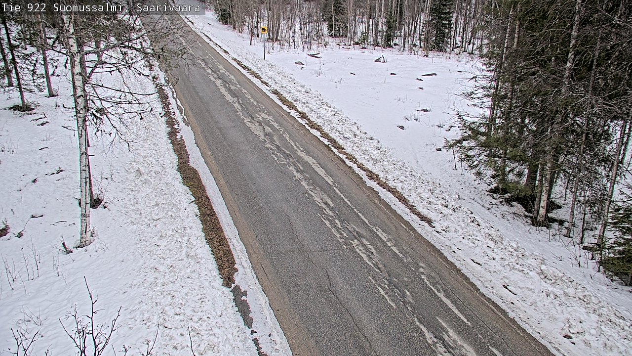 Weather Camera Image Väg 843 Suomussalmi, Saarivaara, Suomussalmi, Kainuu