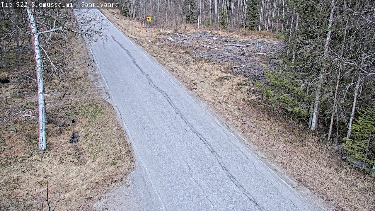 Weather Camera Image Väg 843 Suomussalmi, Saarivaara, Suomussalmi, Kainuu