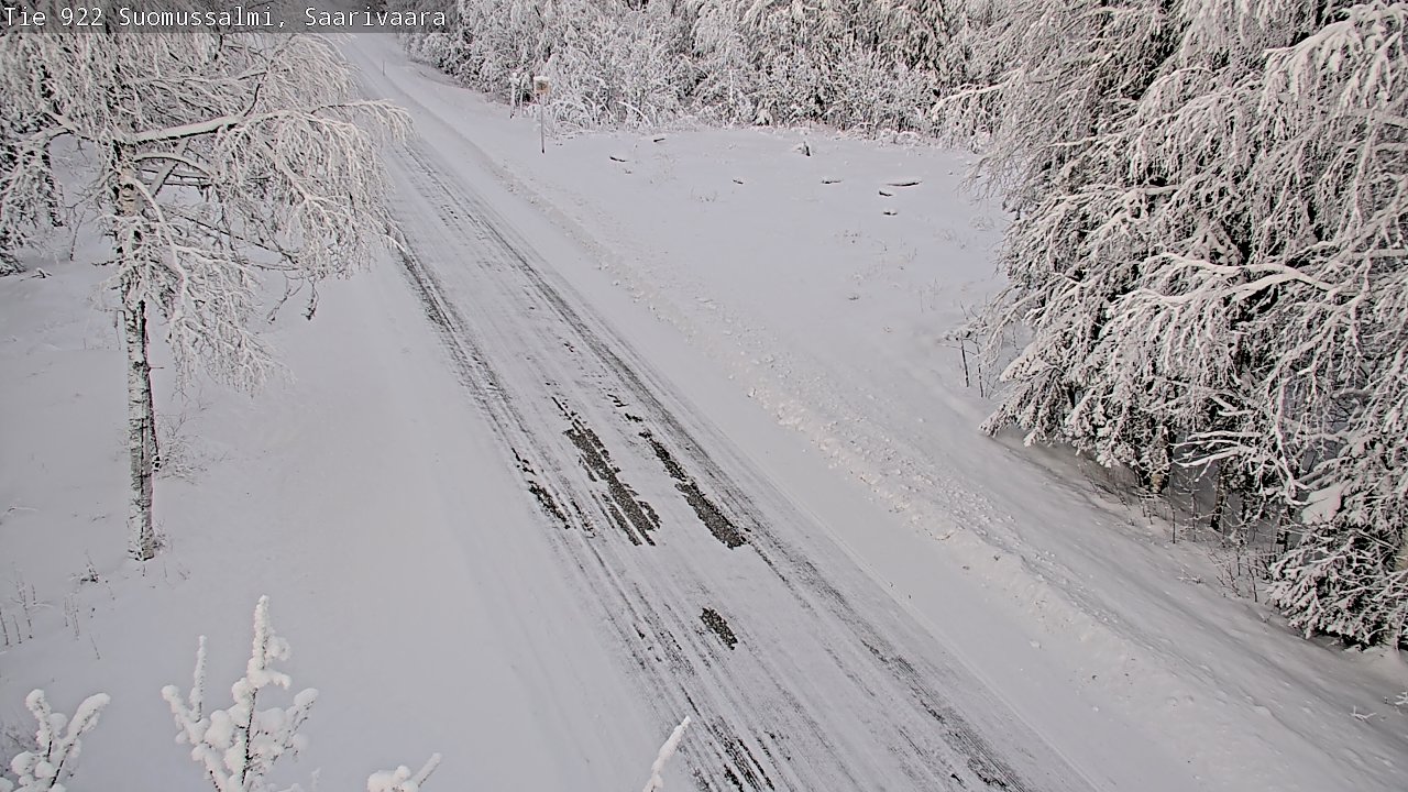 Weather Camera Image Väg 843 Suomussalmi, Saarivaara, Suomussalmi, Kainuu