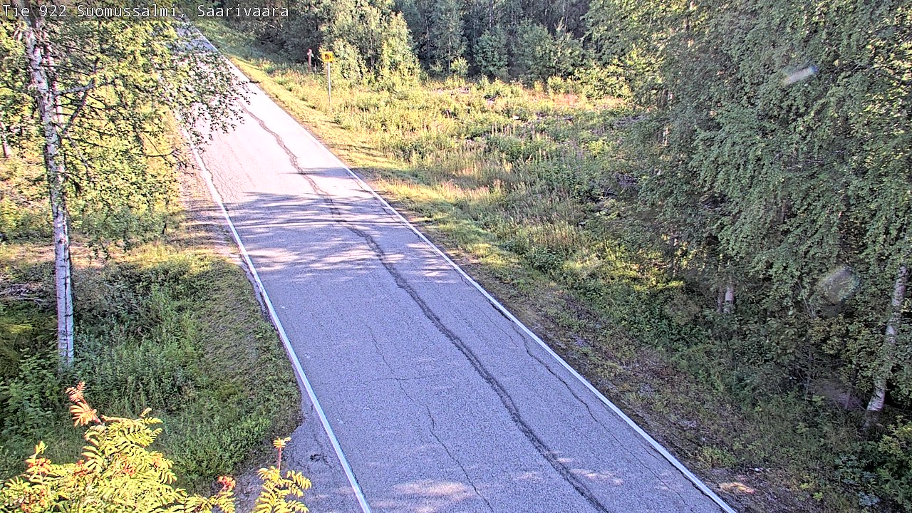 Weather Camera Image Väg 843 Suomussalmi, Saarivaara, Suomussalmi, Kainuu