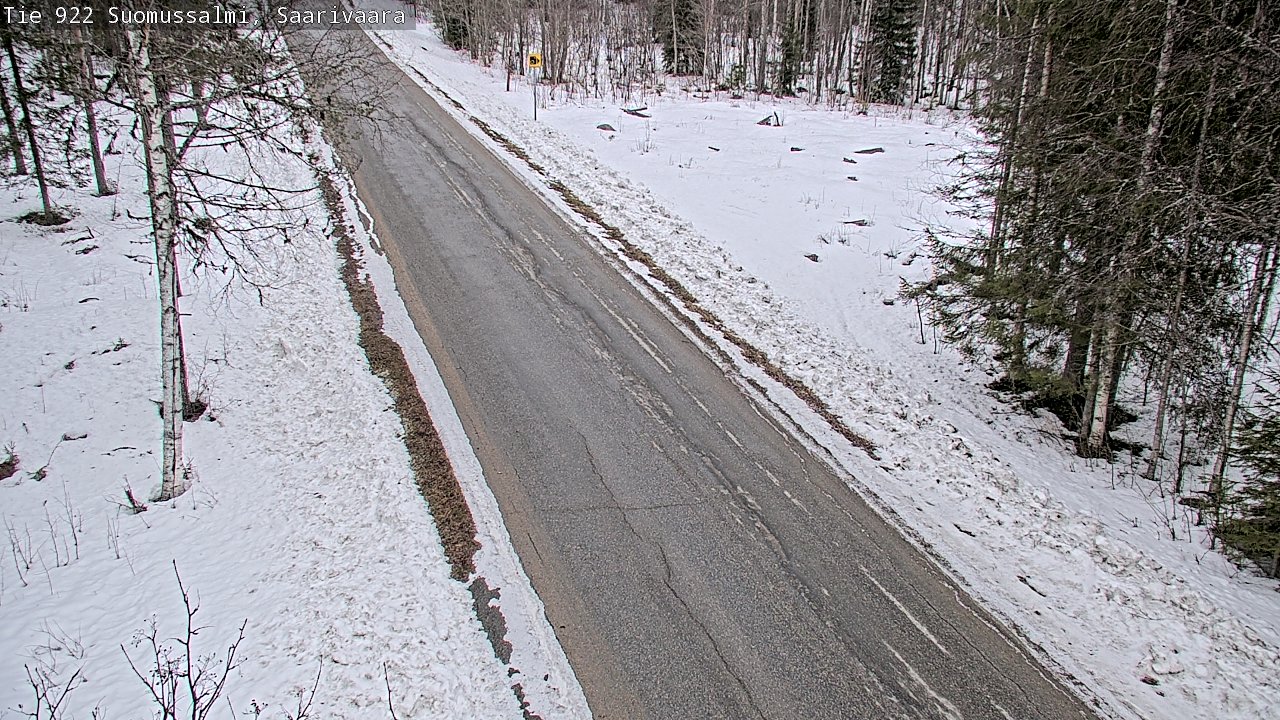 Weather Camera Image Väg 843 Suomussalmi, Saarivaara, Suomussalmi, Kainuu