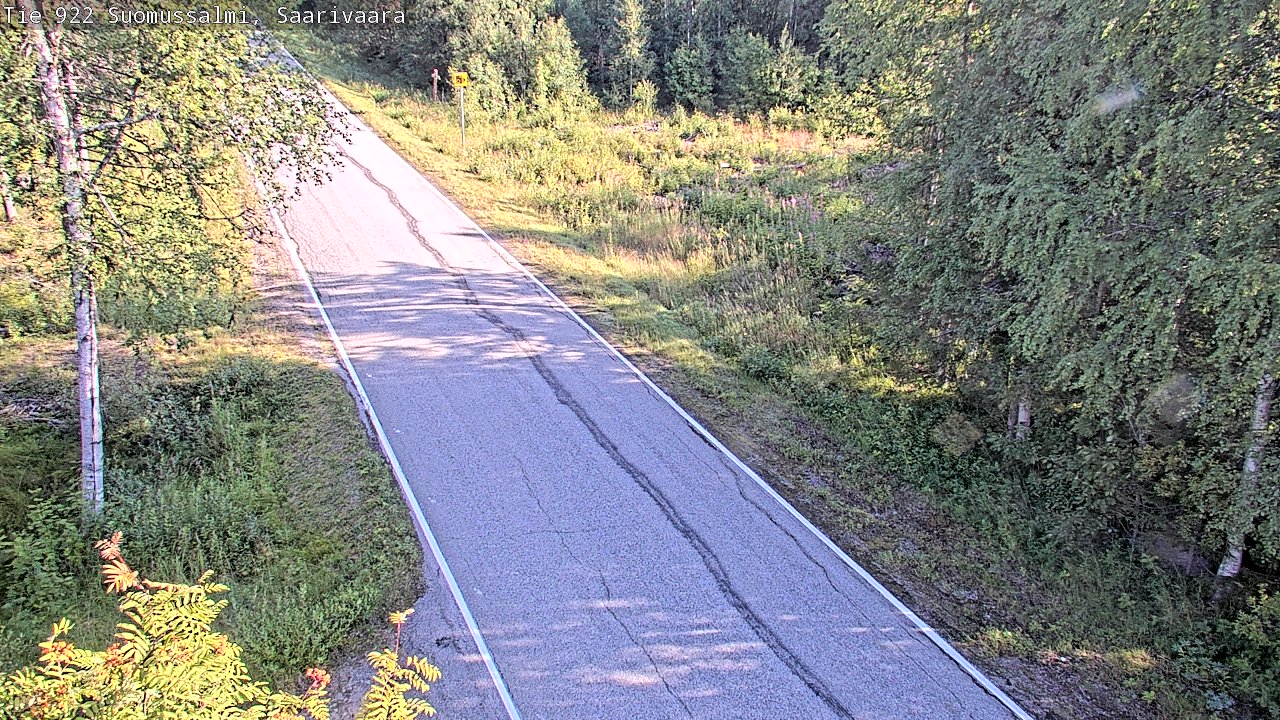 Weather Camera Image Väg 843 Suomussalmi, Saarivaara, Suomussalmi, Kainuu