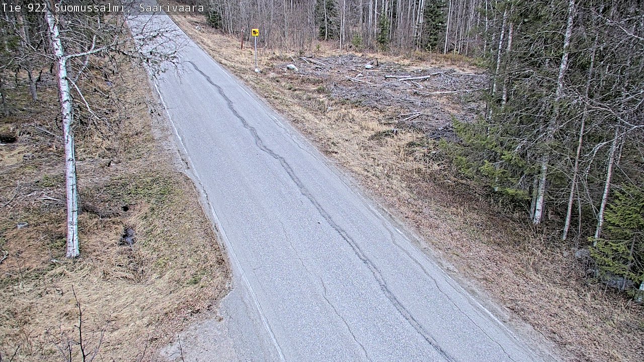 Weather Camera Image Väg 843 Suomussalmi, Saarivaara, Suomussalmi, Kainuu
