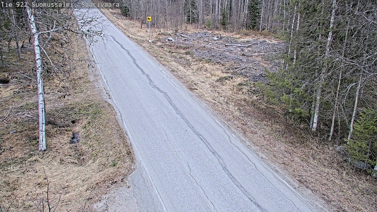 Weather Camera Image Väg 843 Suomussalmi, Saarivaara, Suomussalmi, Kainuu