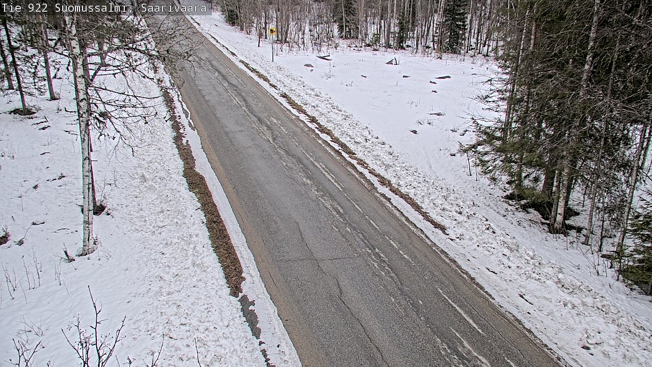 Weather Camera Image Väg 843 Suomussalmi, Saarivaara, Suomussalmi, Kainuu