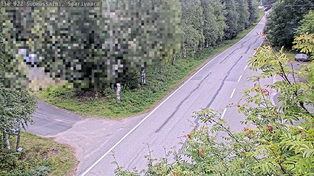 Weather Camera Image Väg 843 Suomussalmi, Saarivaara, Suomussalmi, Kainuu