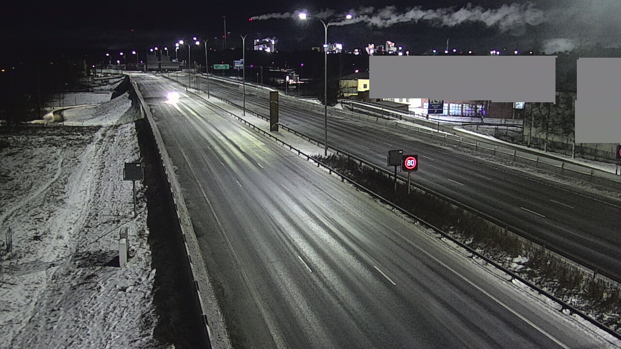 Weather Camera Image Väg 4 Uleåborg, Intiö, Oulu, Pohjois-Pohjanmaa