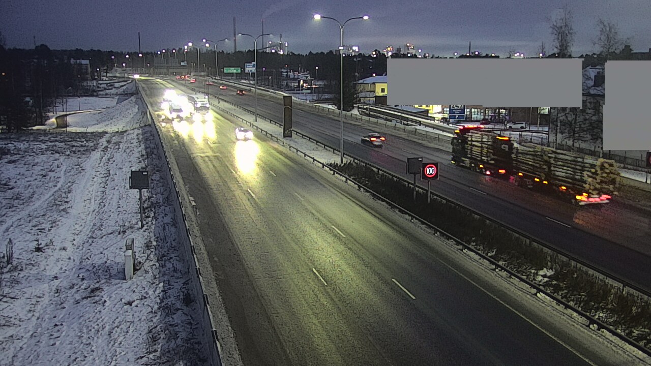 Weather Camera Image Väg 4 Uleåborg, Intiö, Oulu, Pohjois-Pohjanmaa