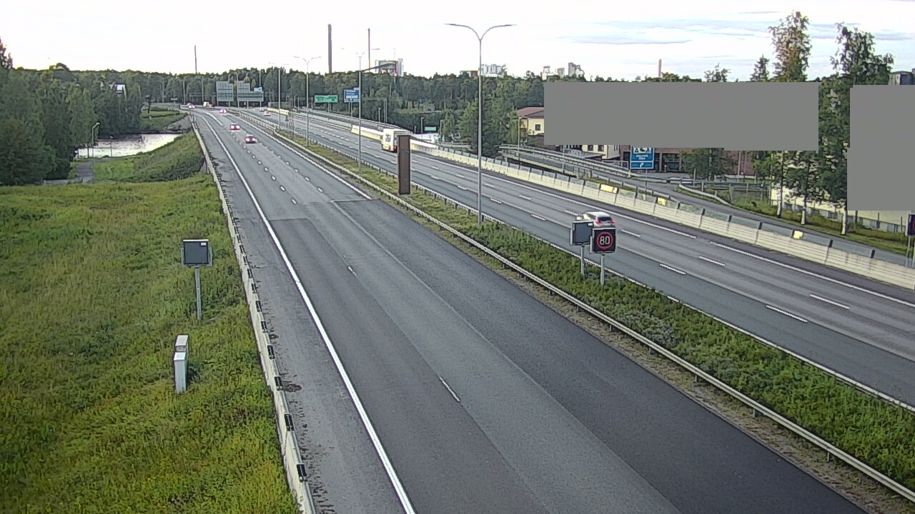 Weather Camera Image Road 4 Oulu, Intiö, Oulu, Pohjois-Pohjanmaa