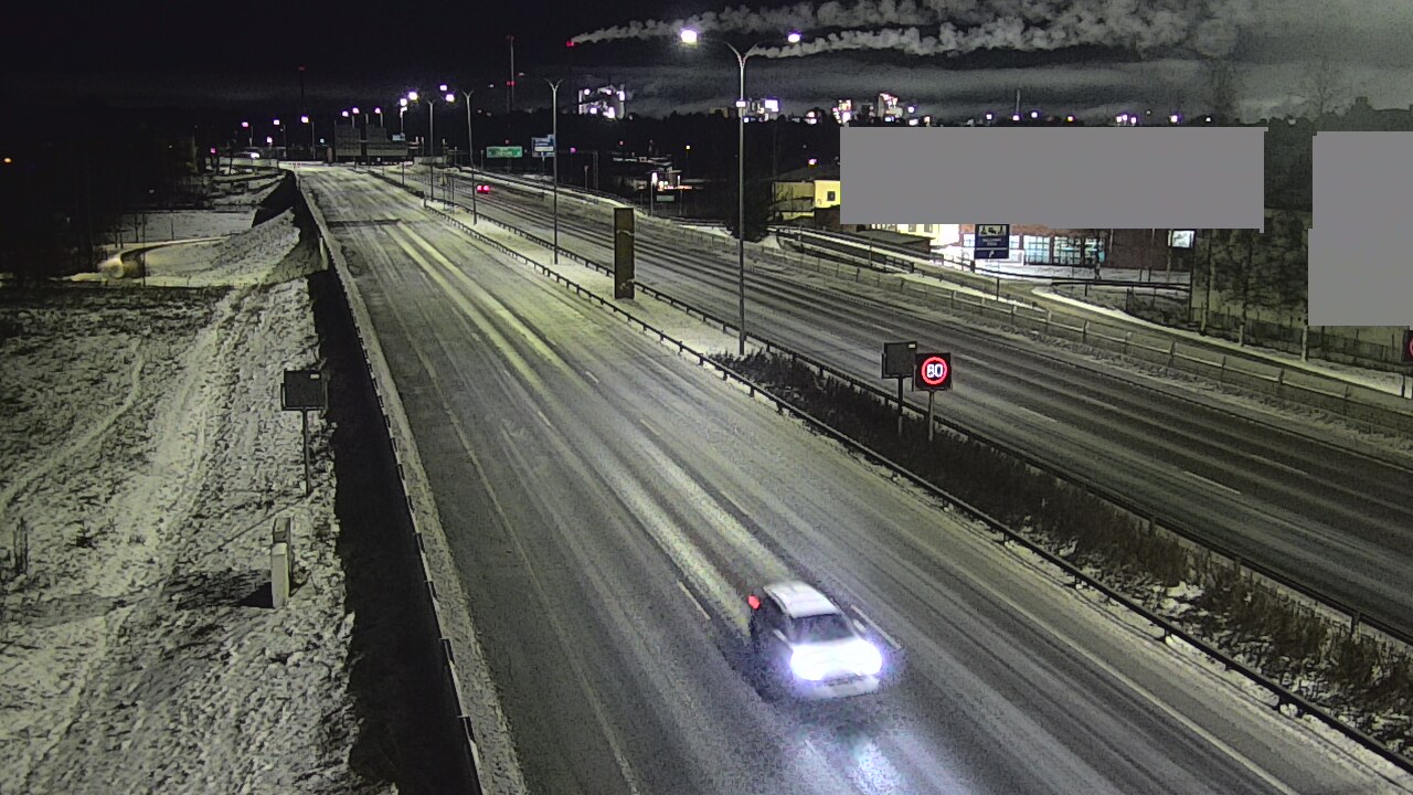 Weather Camera Image Väg 4 Uleåborg, Intiö, Oulu, Pohjois-Pohjanmaa