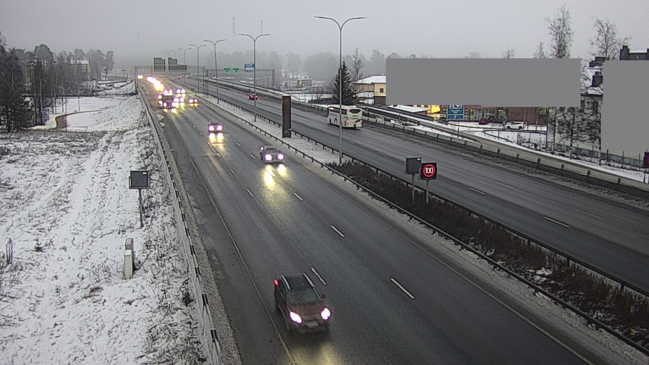 Weather Camera Image Väg 4 Uleåborg, Intiö, Oulu, Pohjois-Pohjanmaa