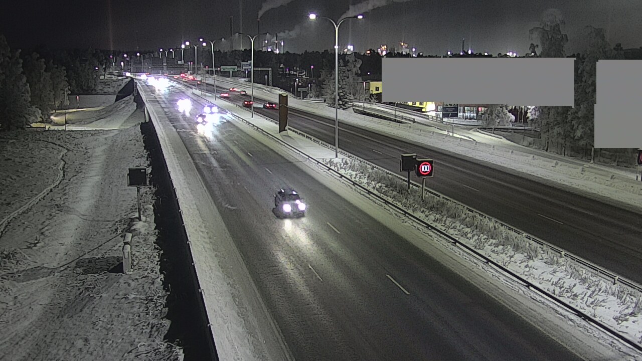 Weather Camera Image Road 4 Oulu, Intiö, Oulu, Pohjois-Pohjanmaa