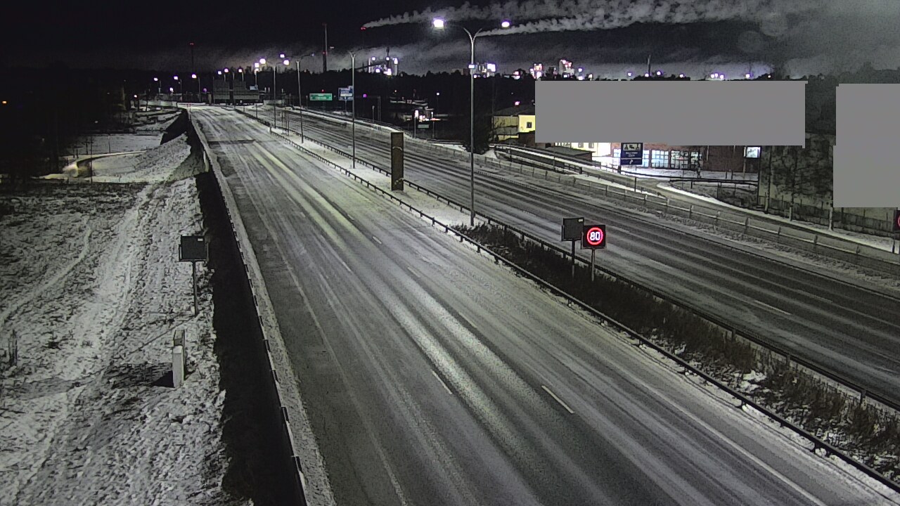 Weather Camera Image Väg 4 Uleåborg, Intiö, Oulu, Pohjois-Pohjanmaa