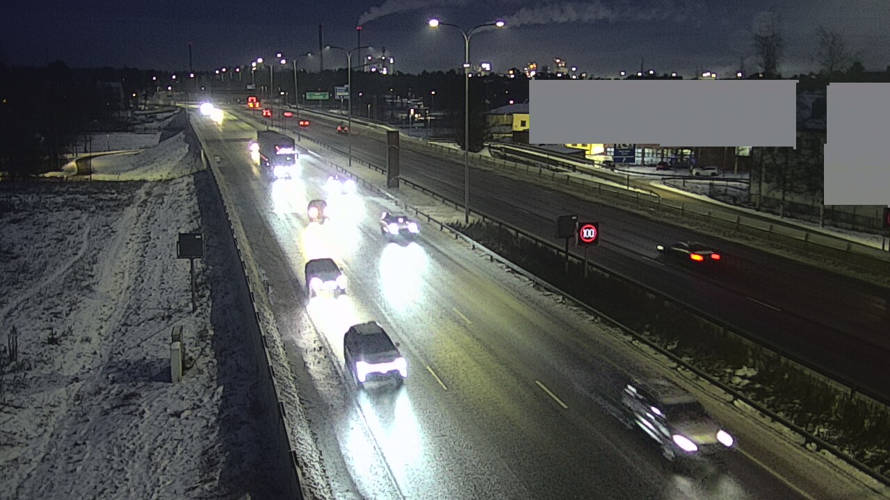 Weather Camera Image Väg 4 Uleåborg, Intiö, Oulu, Pohjois-Pohjanmaa