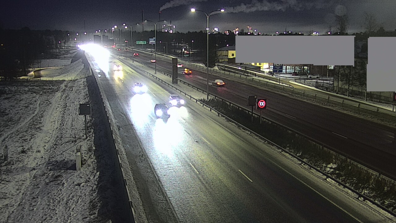 Weather Camera Image Väg 4 Uleåborg, Intiö, Oulu, Pohjois-Pohjanmaa