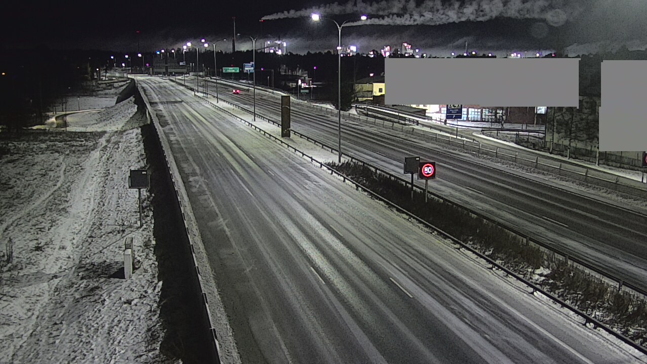 Weather Camera Image Väg 4 Uleåborg, Intiö, Oulu, Pohjois-Pohjanmaa