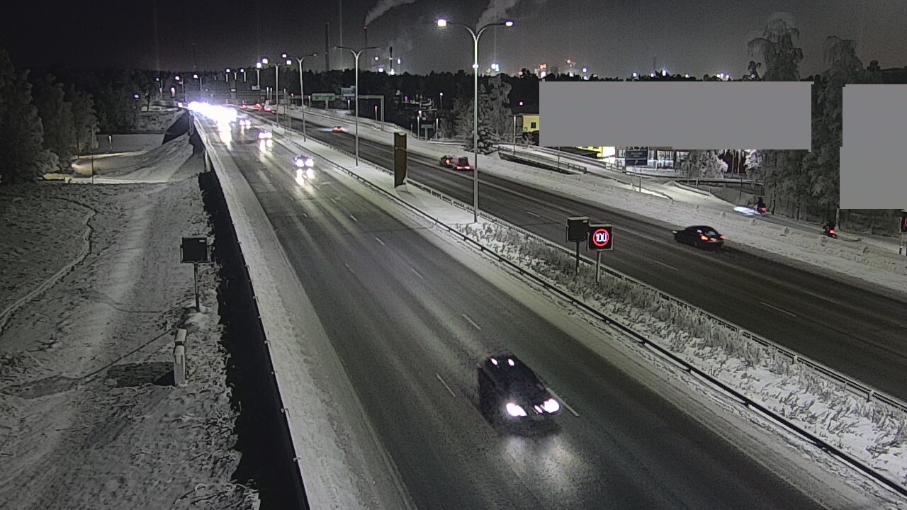 Weather Camera Image Road 4 Oulu, Intiö, Oulu, Pohjois-Pohjanmaa