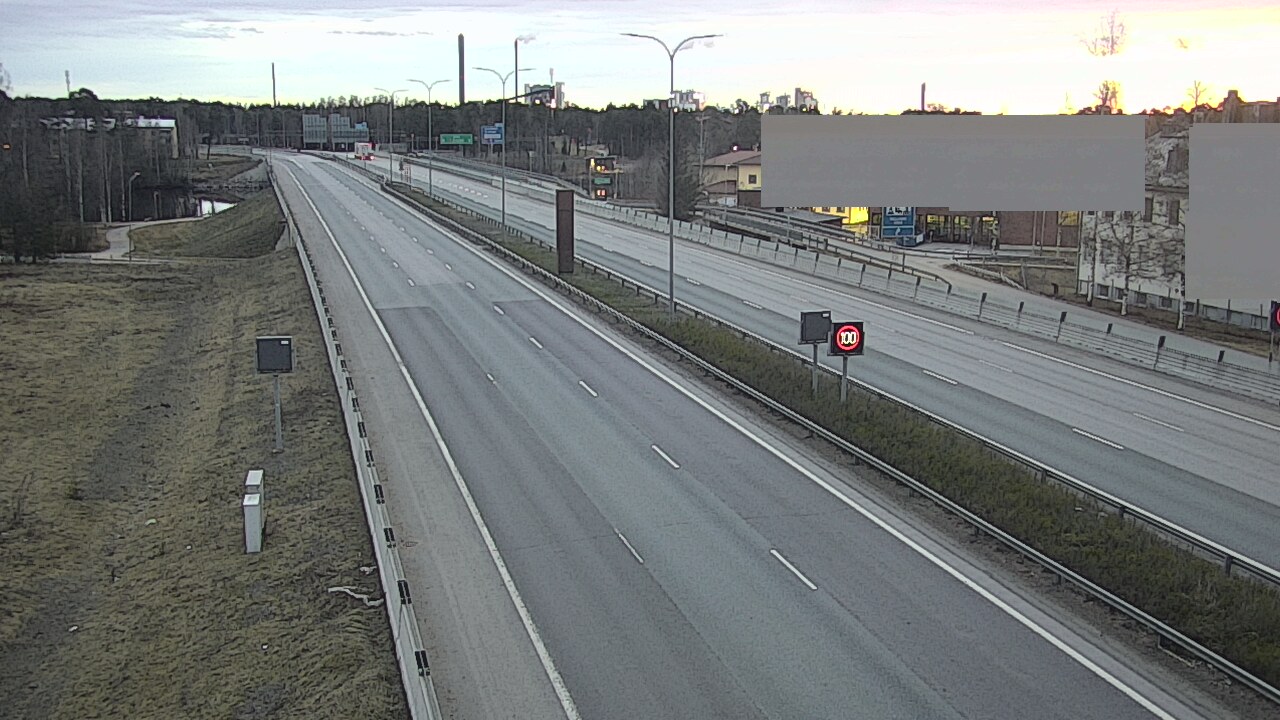 Weather Camera Image Väg 4 Uleåborg, Intiö, Oulu, Pohjois-Pohjanmaa