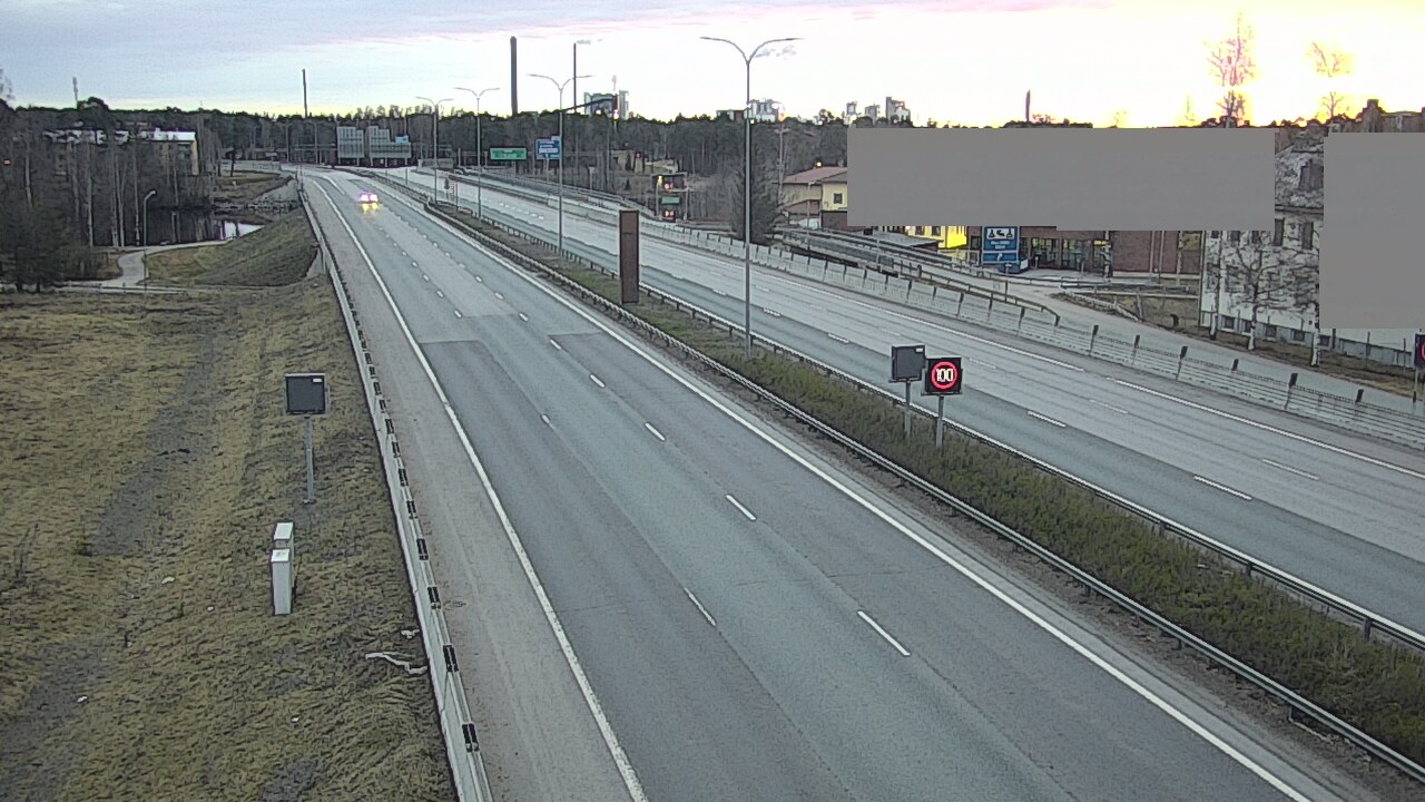 Weather Camera Image Väg 4 Uleåborg, Intiö, Oulu, Pohjois-Pohjanmaa