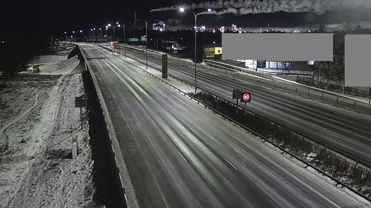 Weather Camera Image Väg 4 Uleåborg, Intiö, Oulu, Pohjois-Pohjanmaa