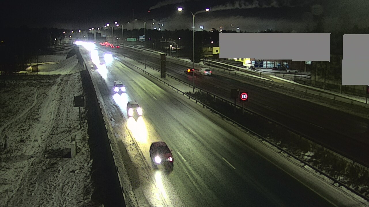 Weather Camera Image Väg 4 Uleåborg, Intiö, Oulu, Pohjois-Pohjanmaa